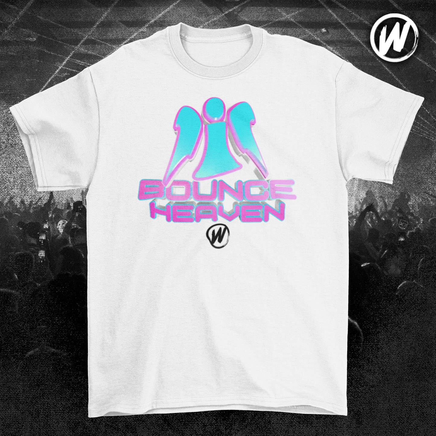 Bounce Heaven - 3D Logo T-shirt (White)