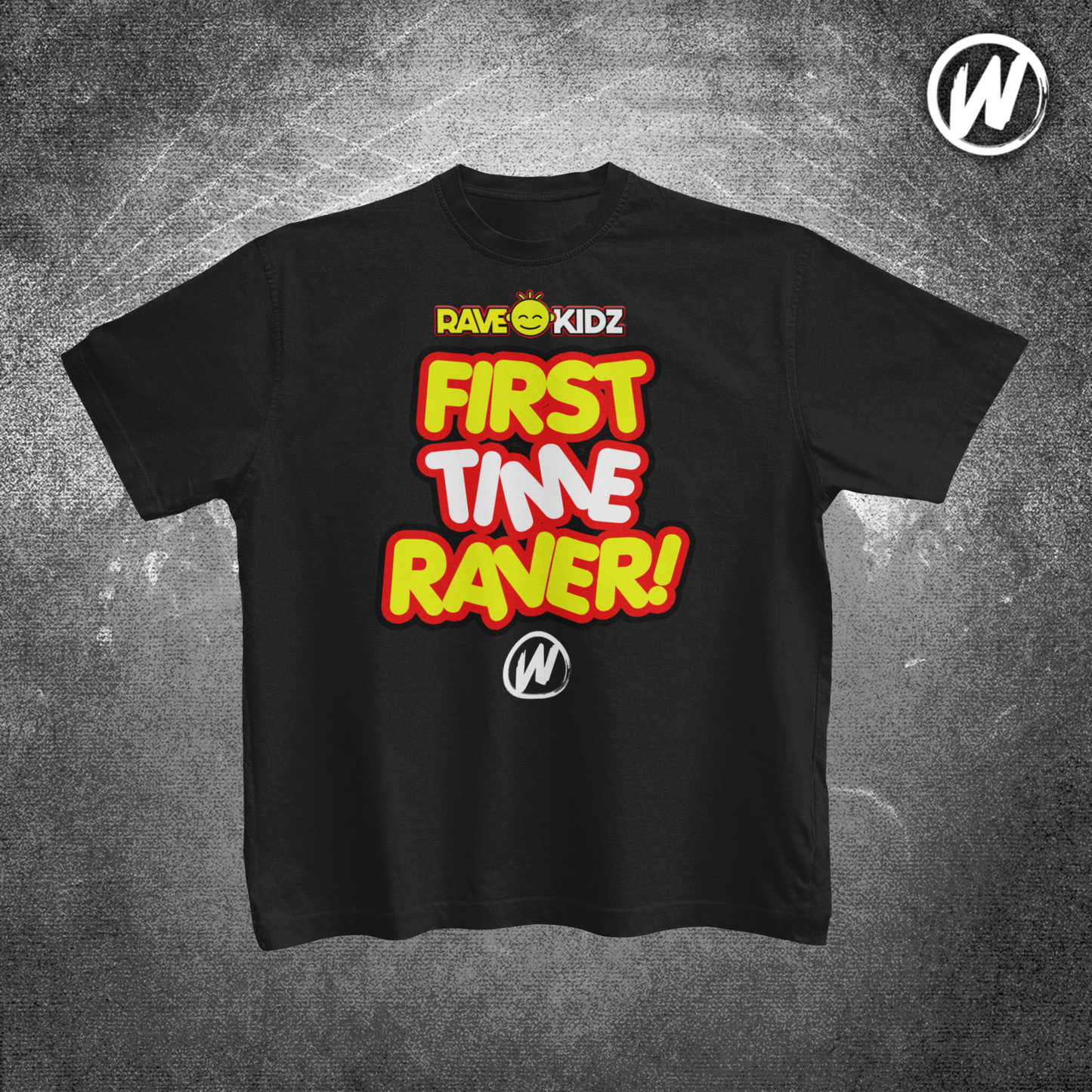 Rave Kidz - First Time Raver T-shirt - Black